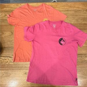 Men’s billabong Short Sleeve Tees-Pink and Orange